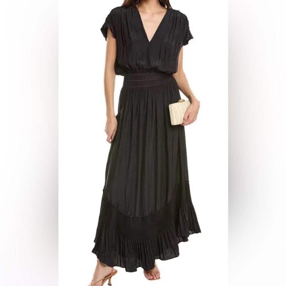 RAMY BROOK Short Sleeve Cymone Black Dress M NWT